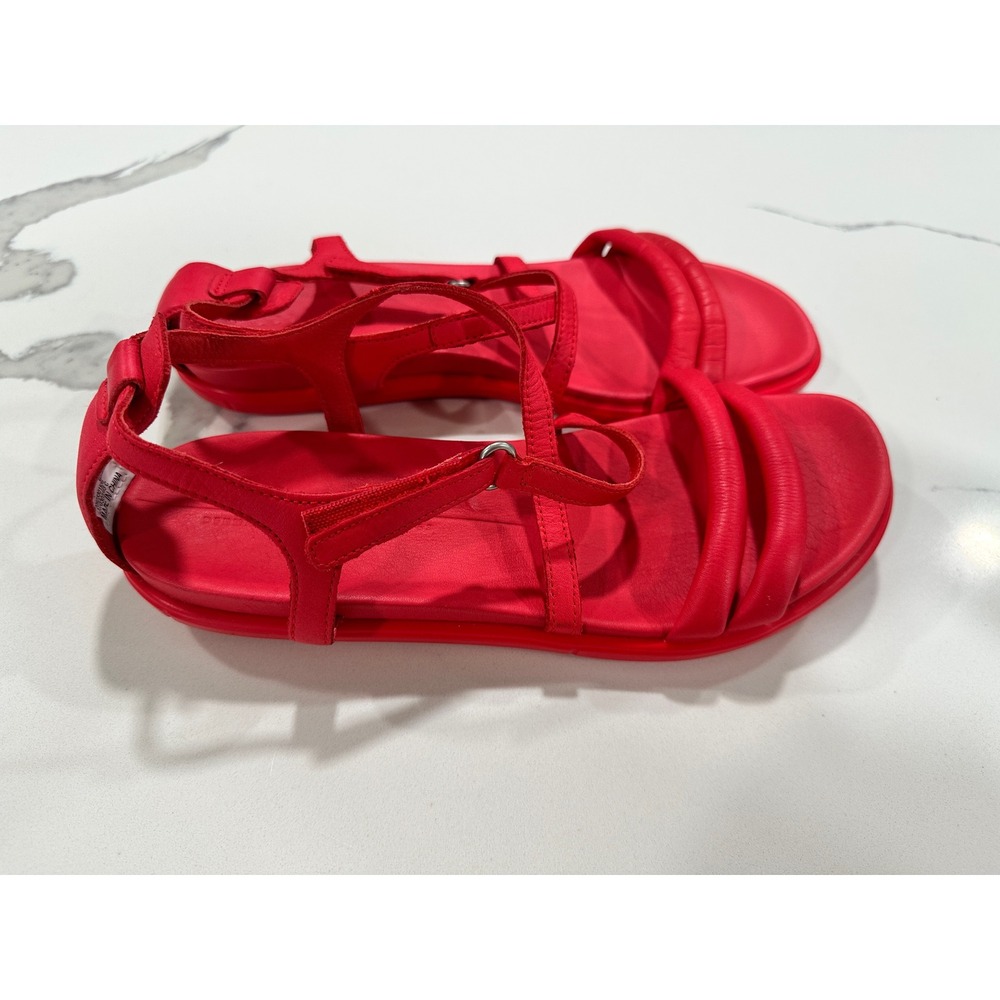 ECCO Simpil Strappy Red Leather Sandals Womens 40 US 9-9.5 20923301535